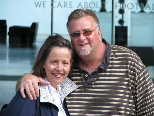 Mark and Suzanne at UEFA HQ